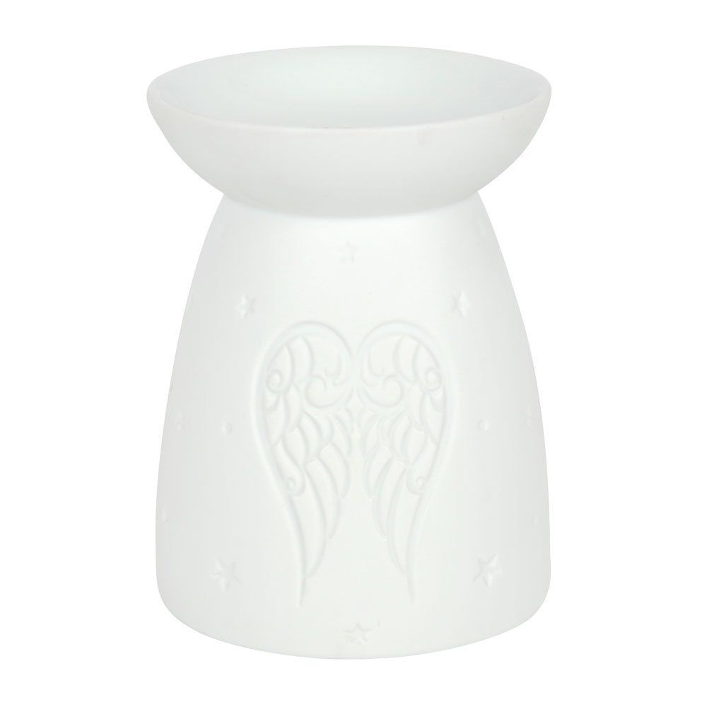 White Ceramic Angel Wings Oil Burner1