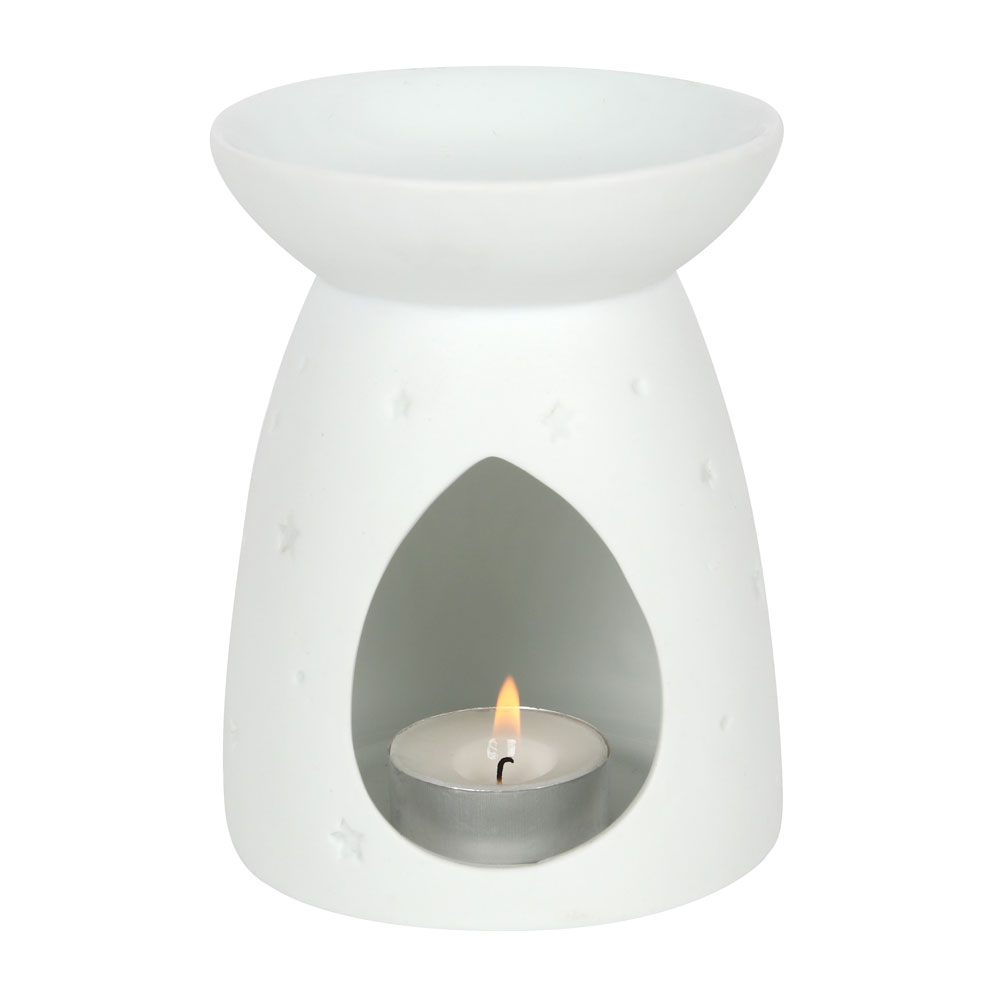 White Ceramic Angel Wings Oil Burner2
