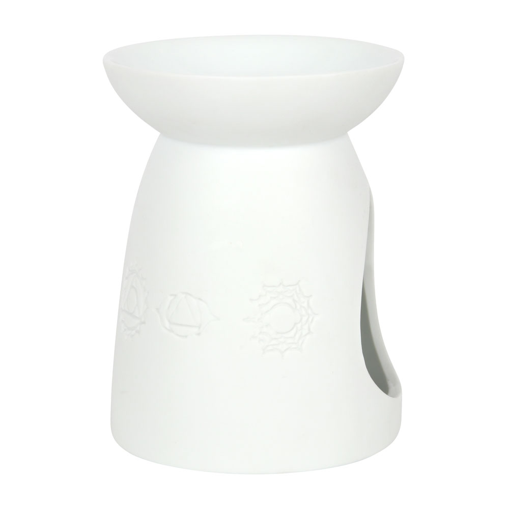 White Ceramic Seven Chakra Oil Burner4