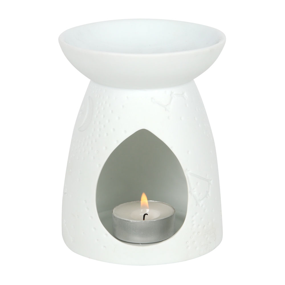 White Ceramic Constellation Oil Burner2