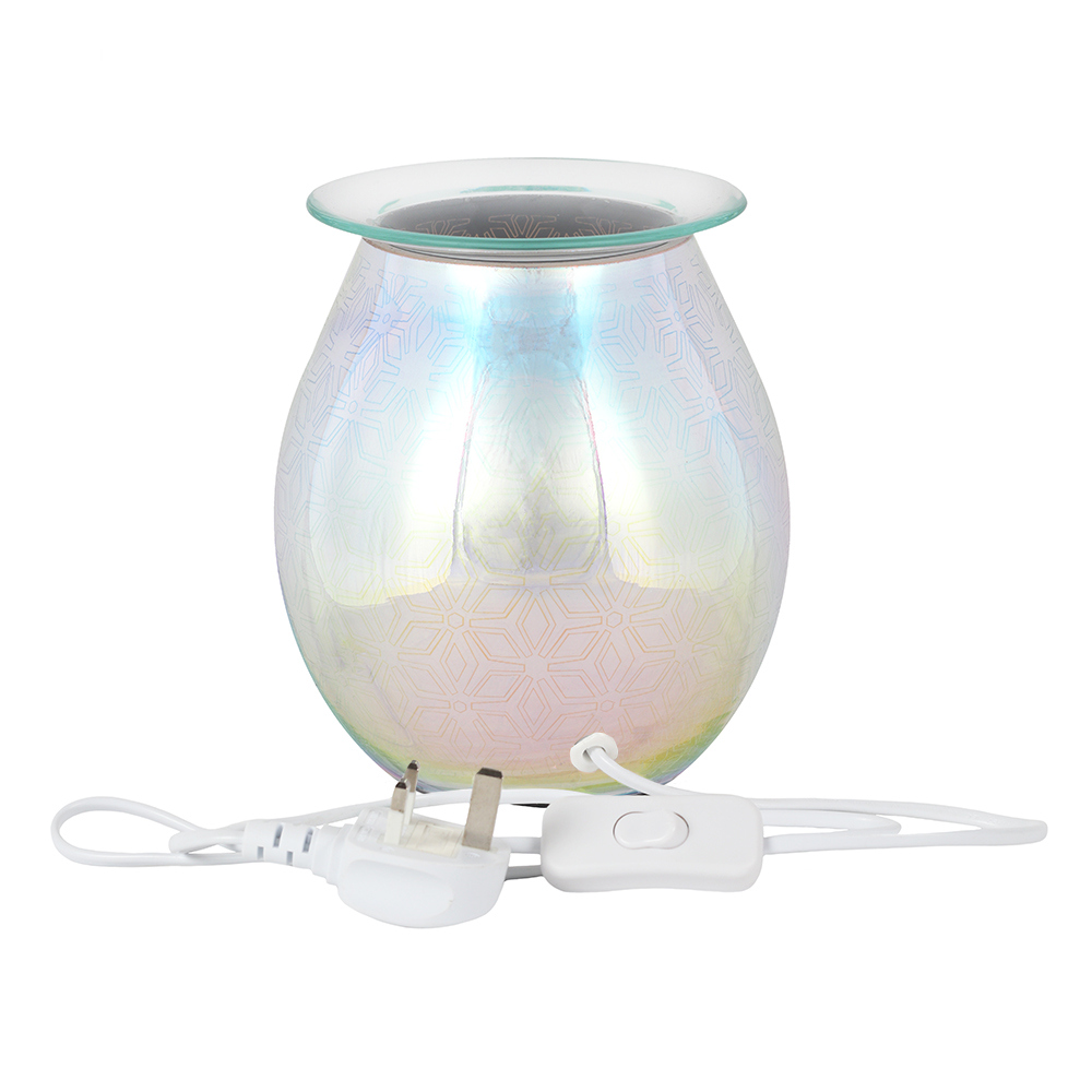 3D Geometric Flower Light Up Electric Oil Burner2