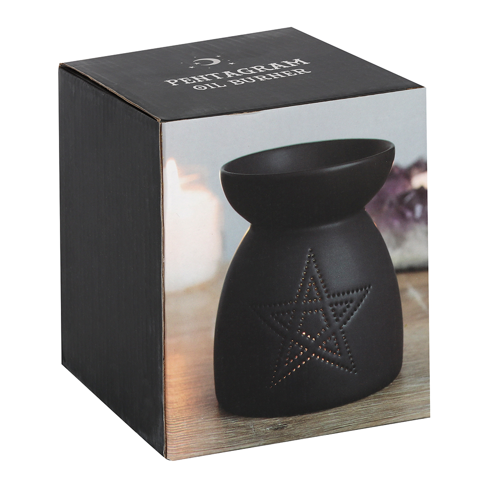 Black Pentagram Cut Out Oil Burner2
