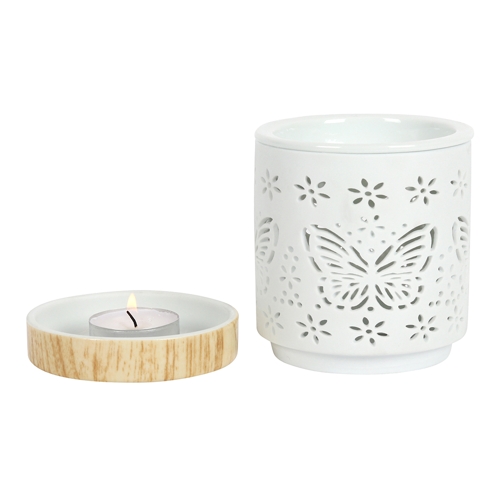 Matte Ceramic Butterfly Oil Burner1