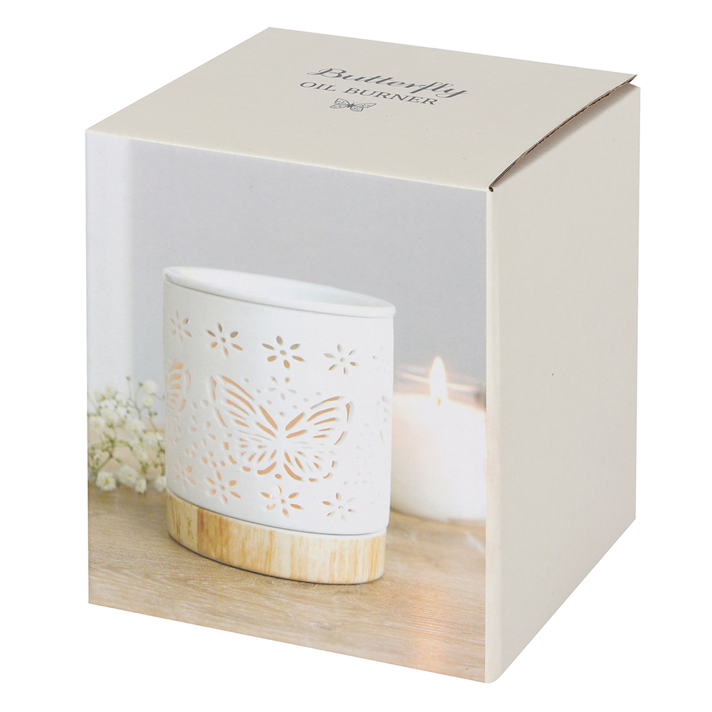 Matte Ceramic Butterfly Oil Burner2