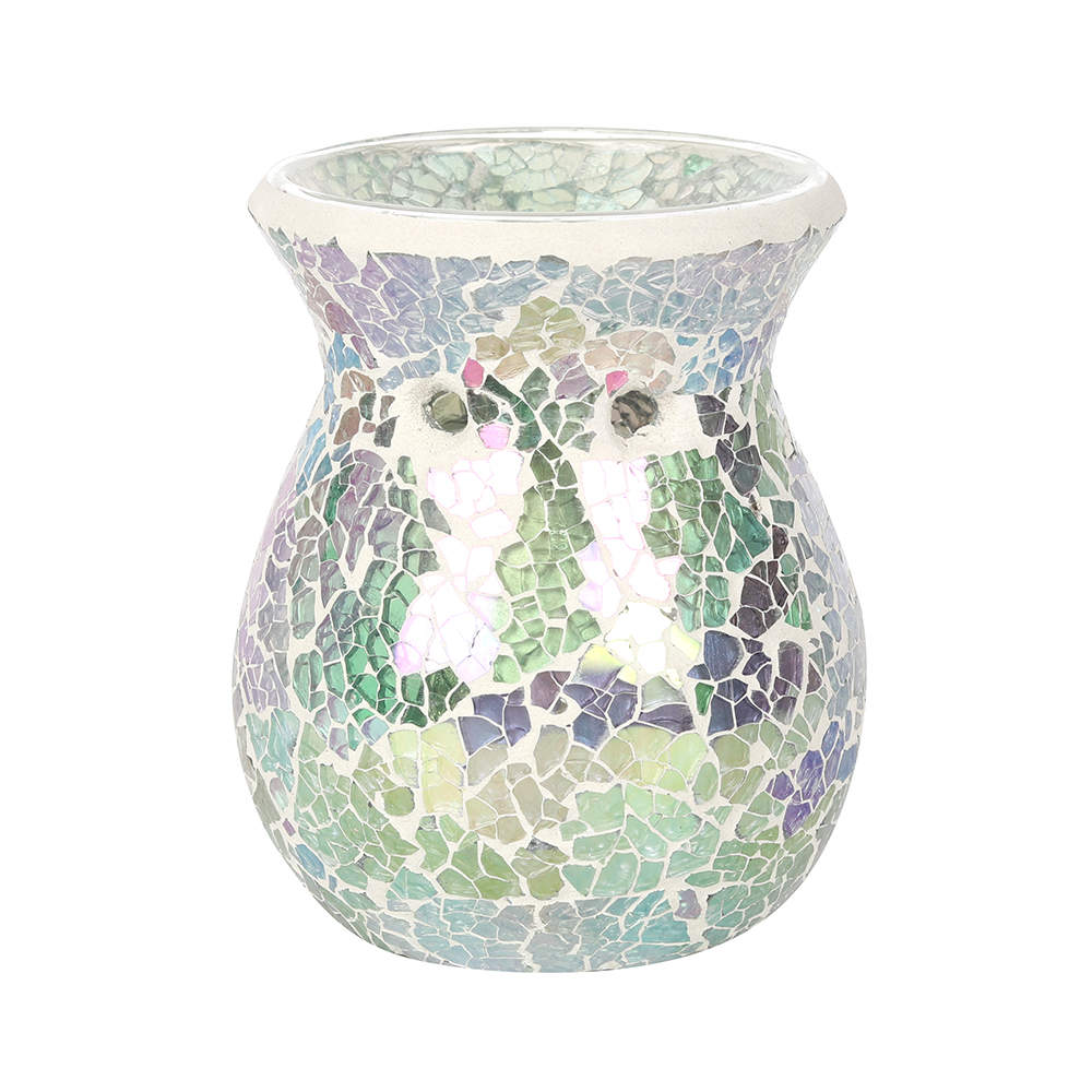 Small Light Blue Iridescent Crackle Oil Burner1