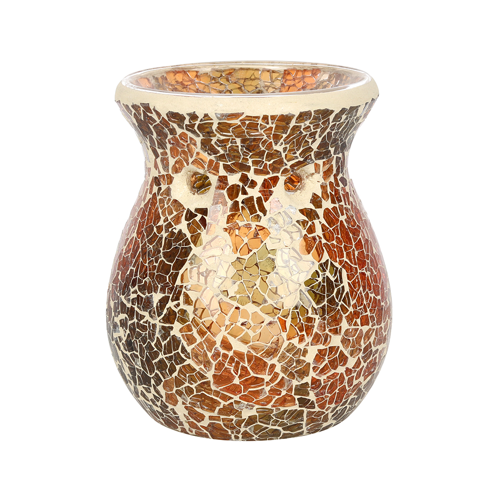 Small Brown Crackle Oil Burner1
