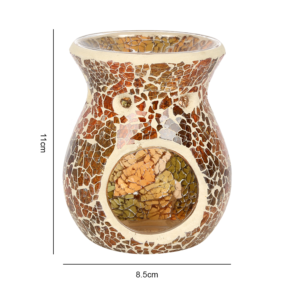 Small Brown Crackle Oil Burner2