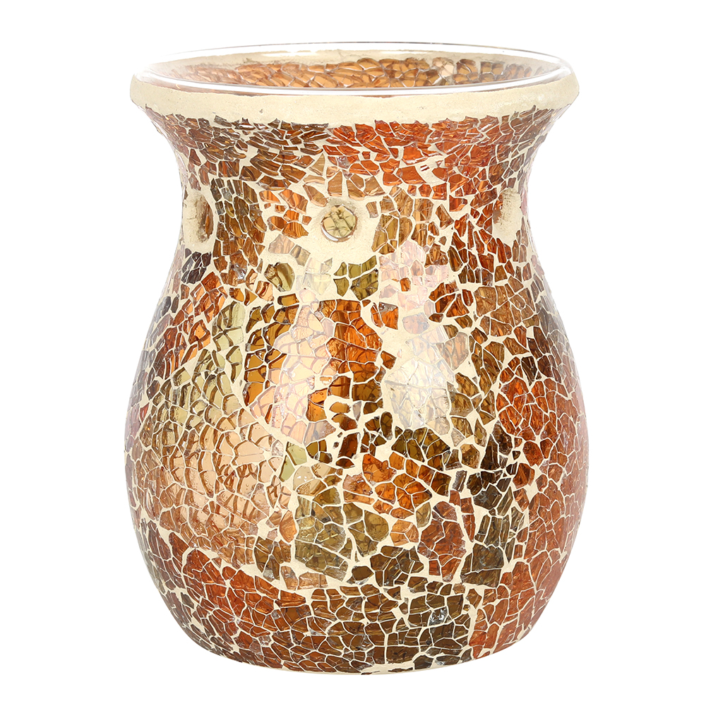Large Brown Crackle Oil Burner1