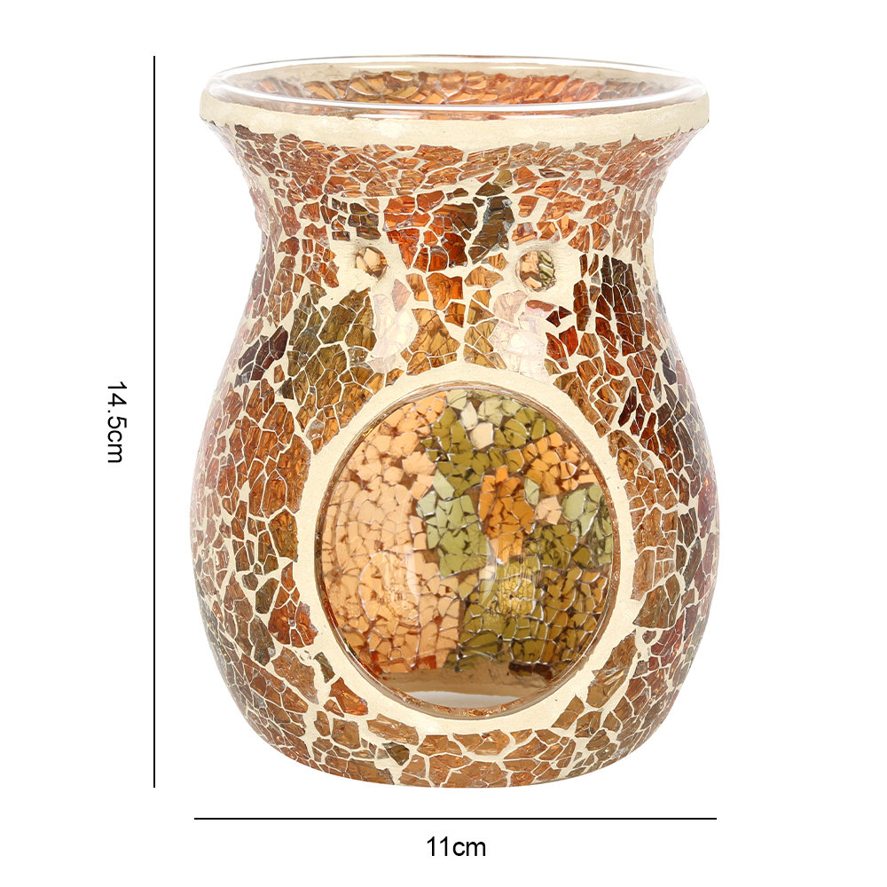 Large Brown Crackle Oil Burner2