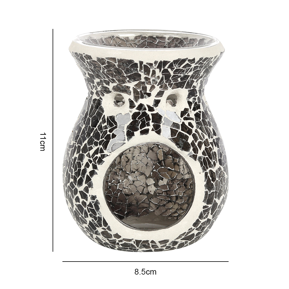 Small Gunmetal Grey Crackle Oil Burner2