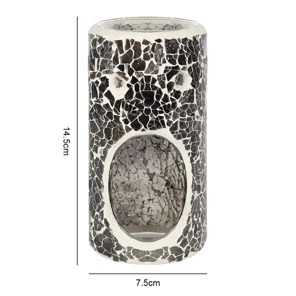 Pillar Gunmetal Grey Crackle Oil Burner2