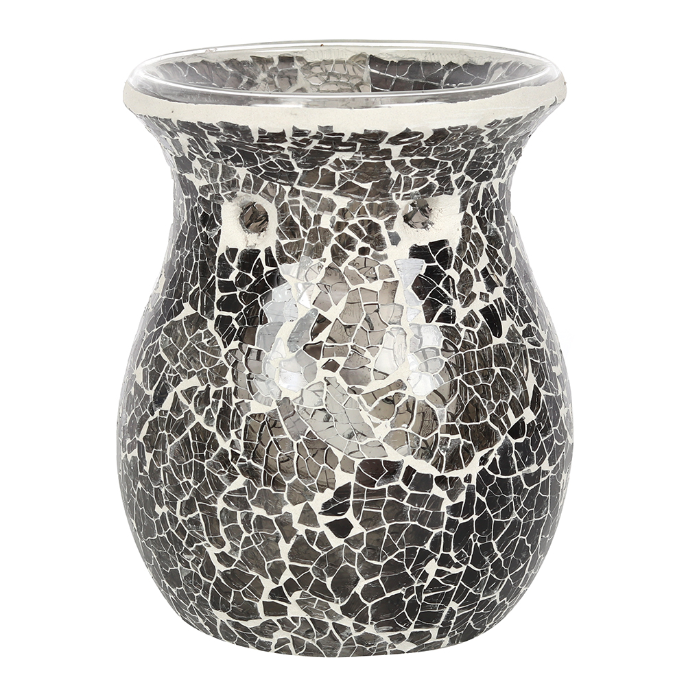 Large Gunmetal Grey Crackle Oil Burner1