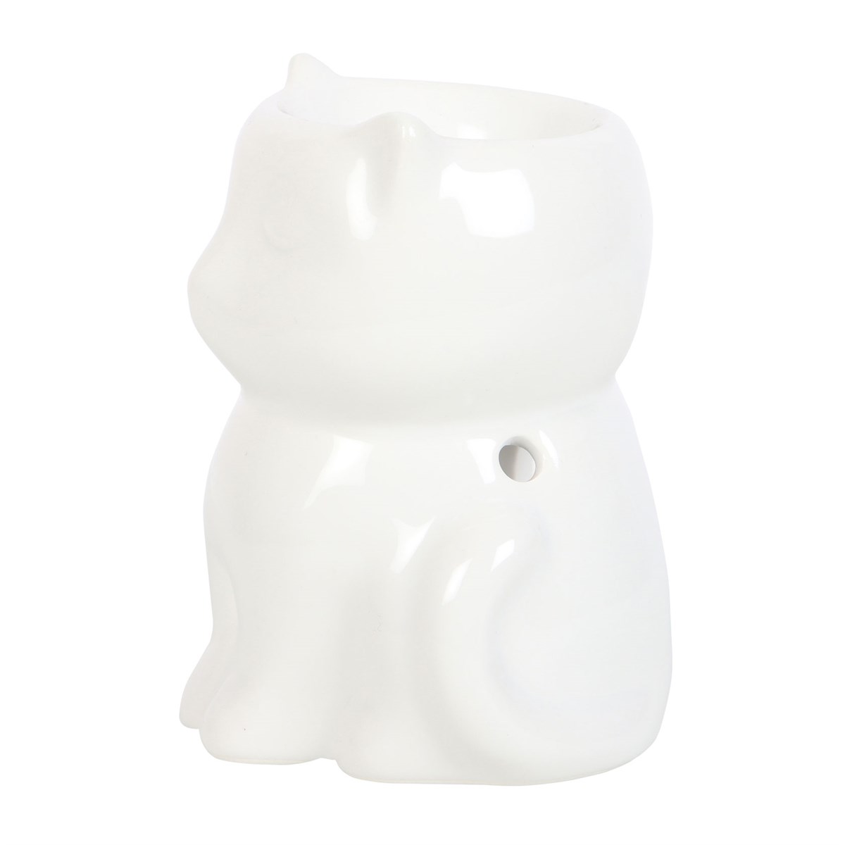 Shiny White Cat Oil Burner1