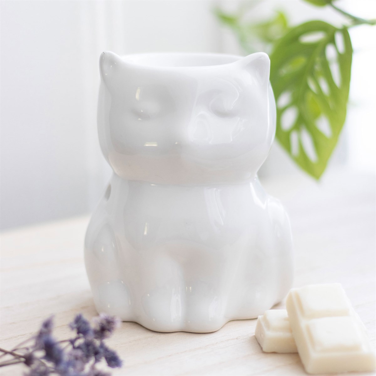 Shiny White Cat Oil Burner4