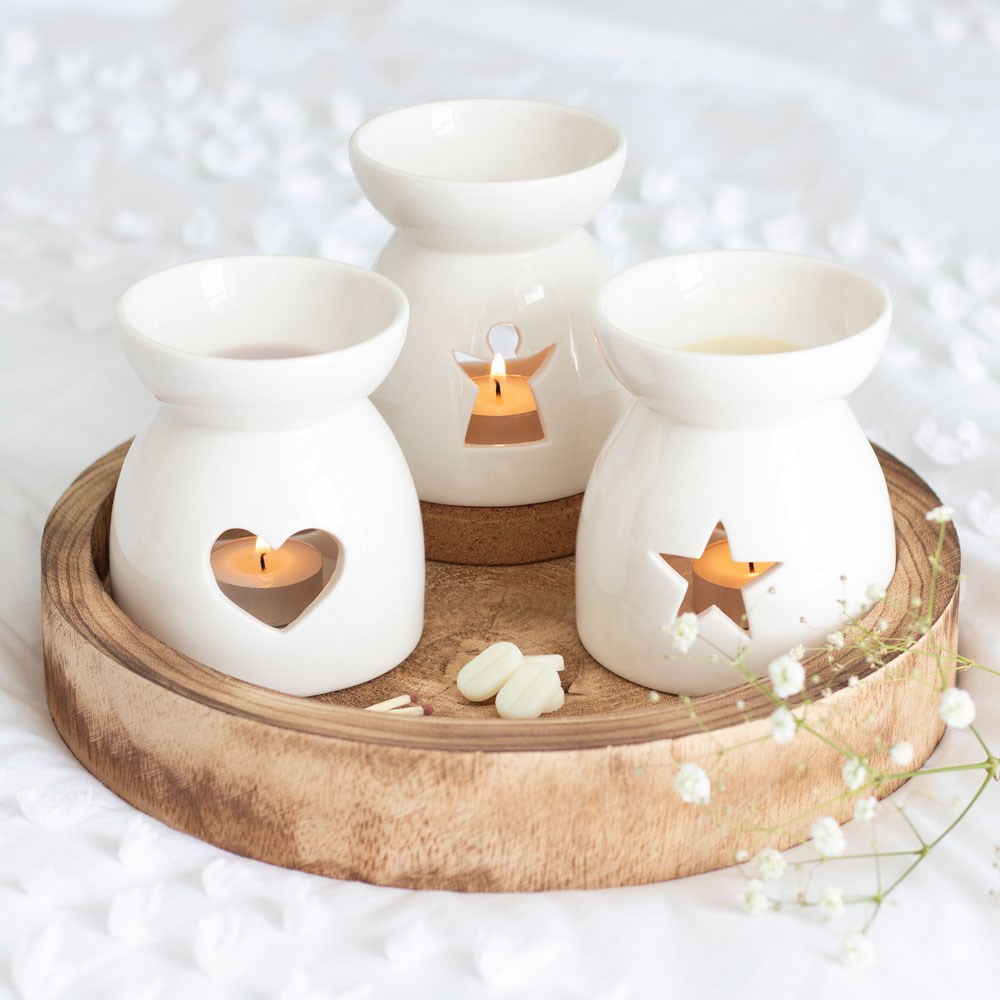 White Heart Cut Out Oil Burner5
