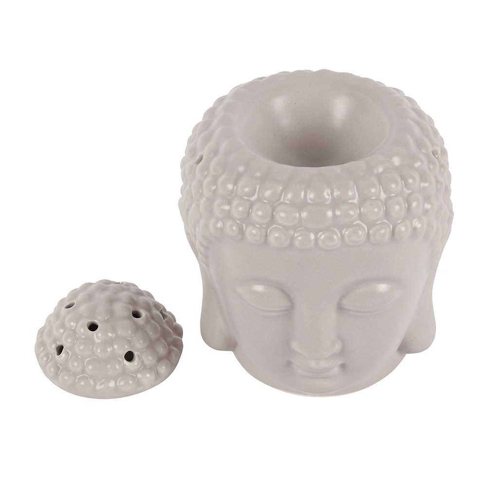 Small Grey Buddha Head Oil Burner1