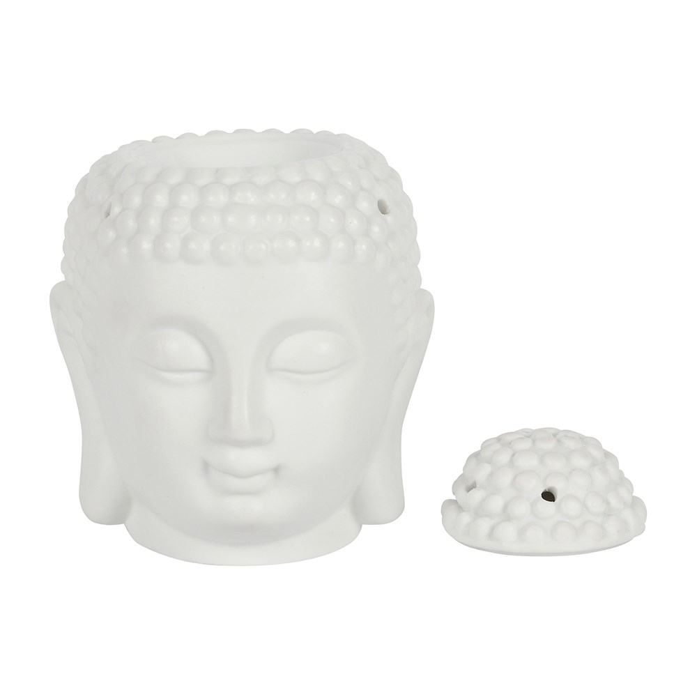 White Buddha Head Oil Burner1
