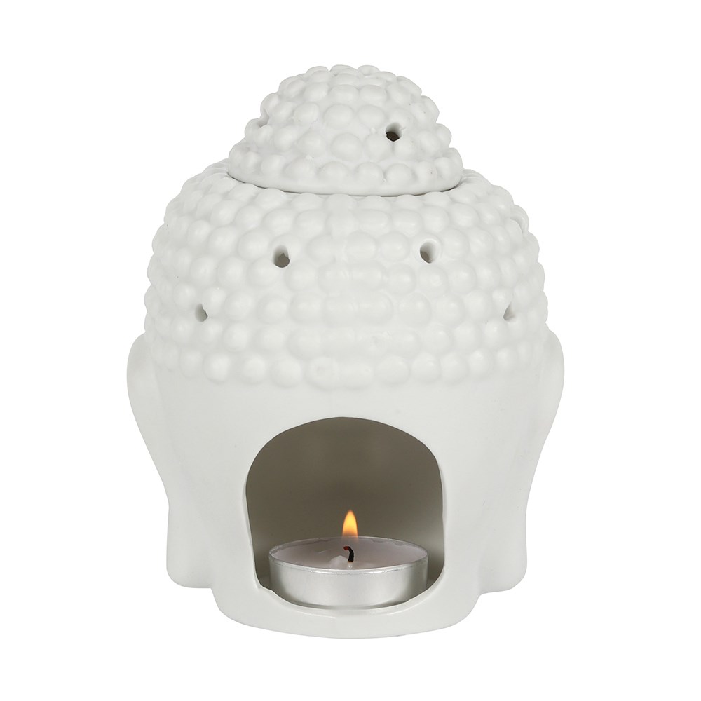White Buddha Head Oil Burner2