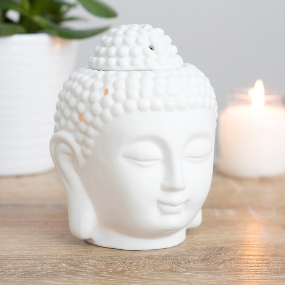 White Buddha Head Oil Burner4