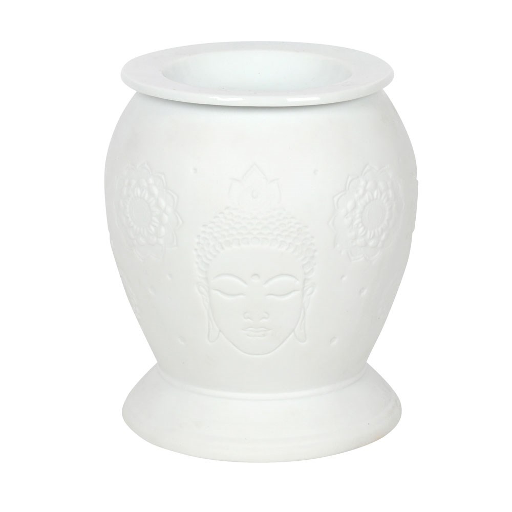 White Ceramic Buddha Electric Oil Burner1