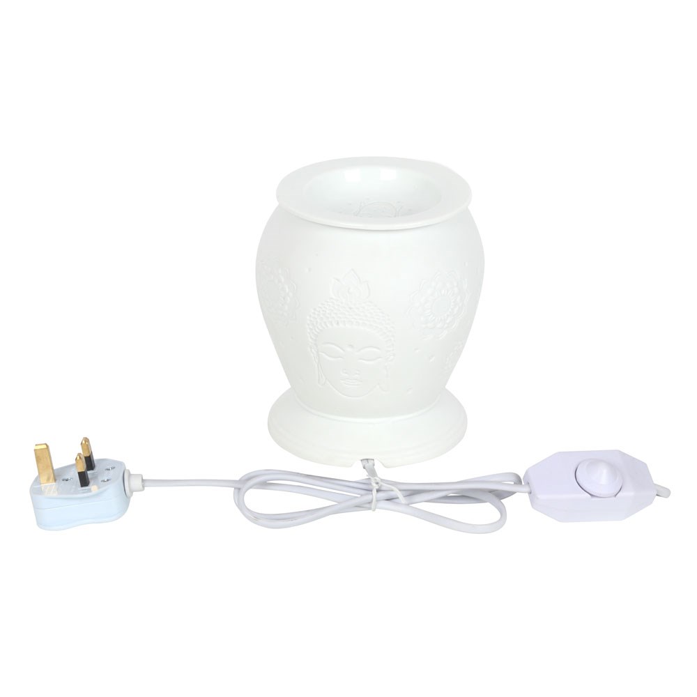 White Ceramic Buddha Electric Oil Burner2
