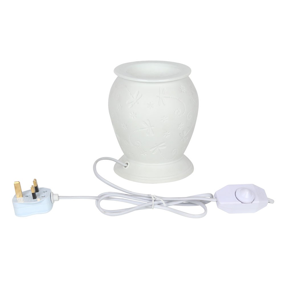 Dragonfly White Ceramic Electric Oil Burner2