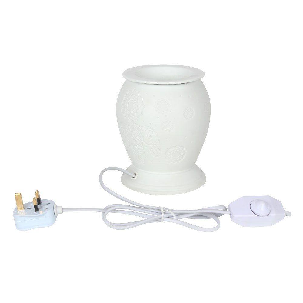 Elephant White Ceramic Electric Oil Burner2