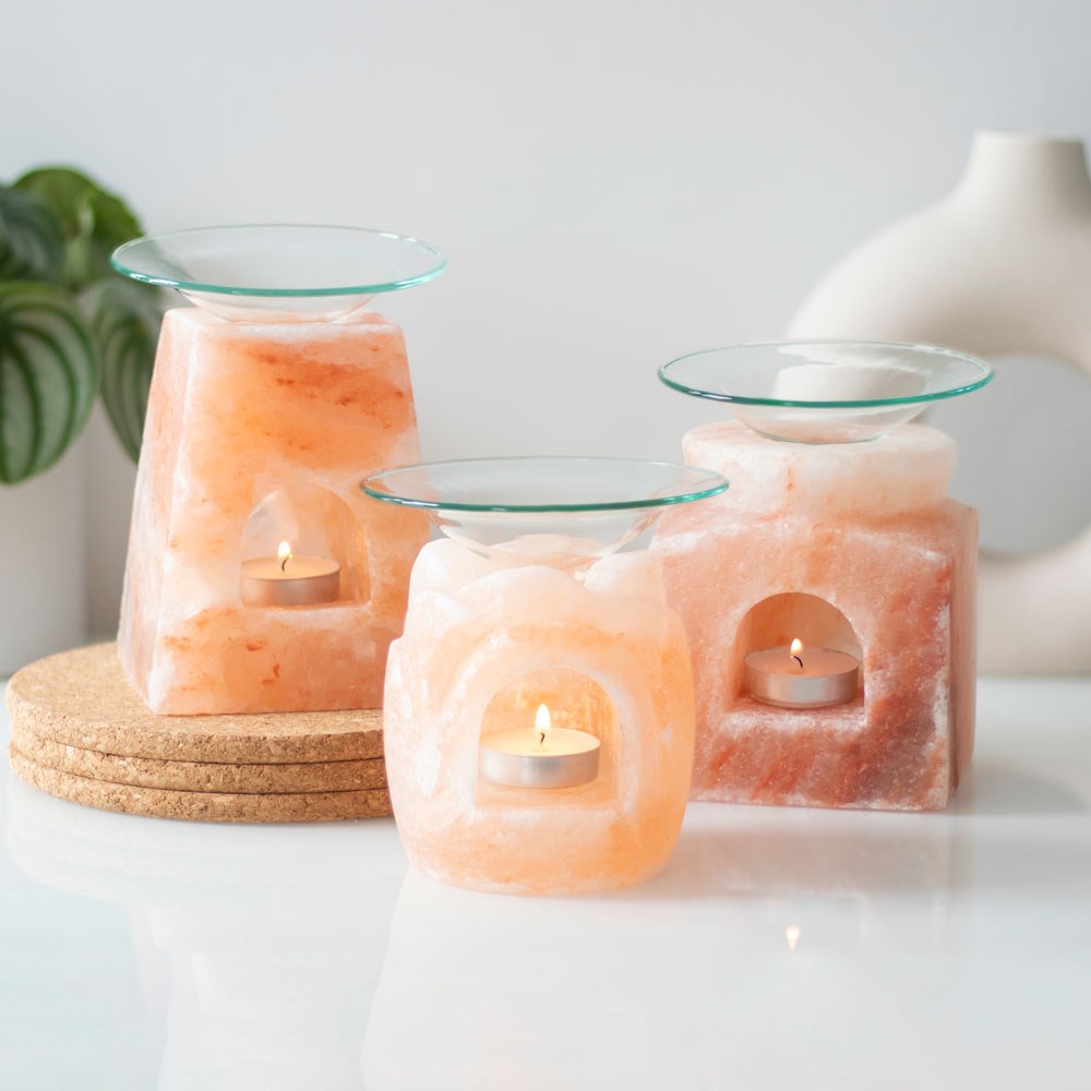 Lotus Flower Shaped Himalayan Salt Oil Burner3