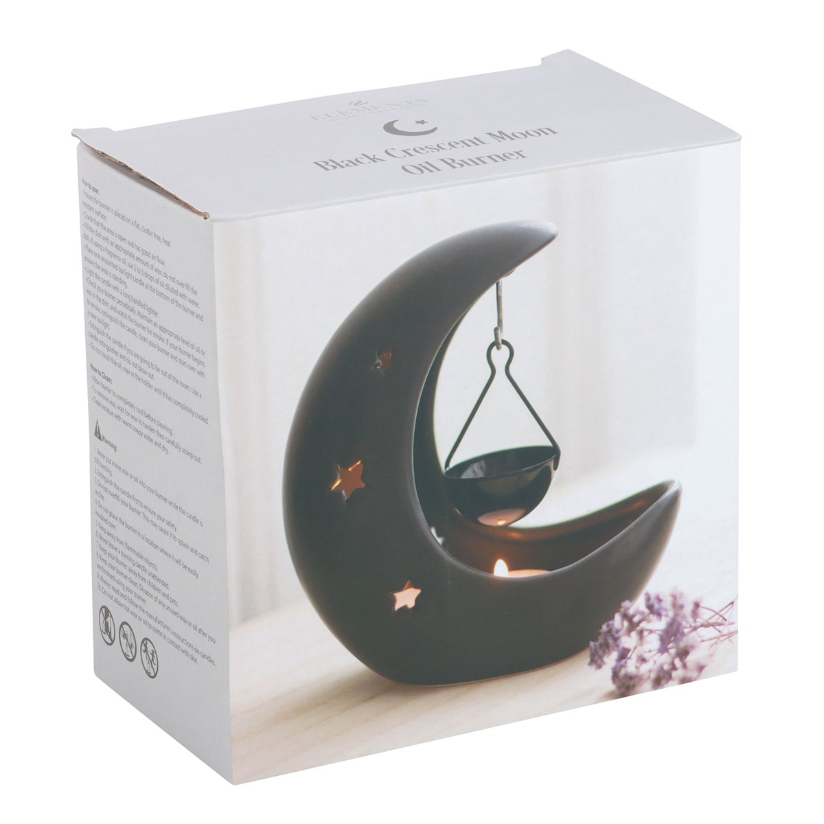 Black Crescent Moon Hanging Oil Burner4