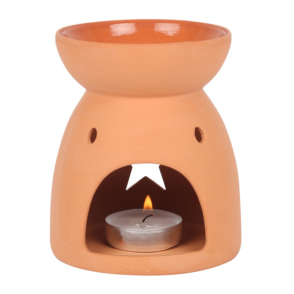 Star Cutout Terracotta Effect Oil Burner1