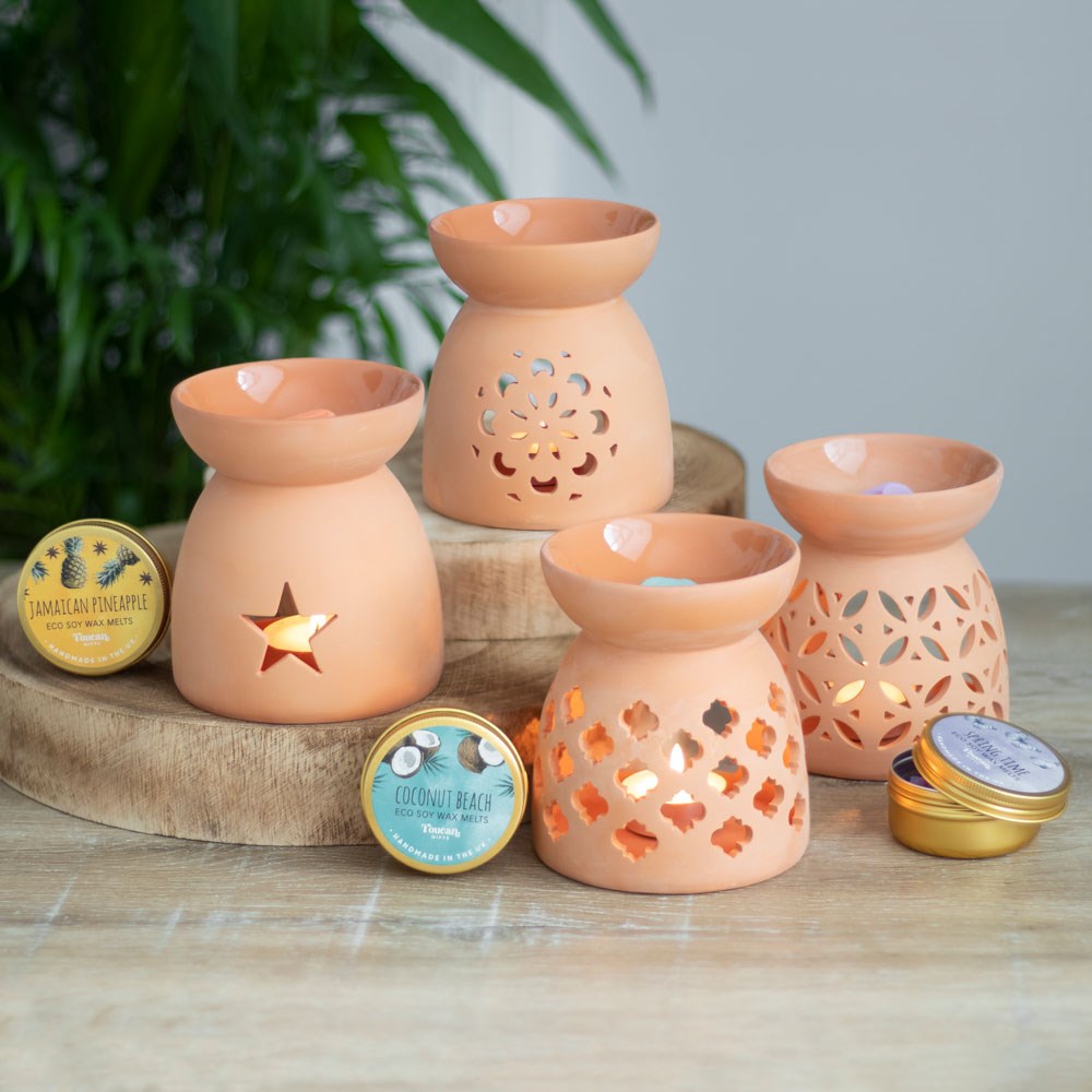 Star Cutout Terracotta Effect Oil Burner4