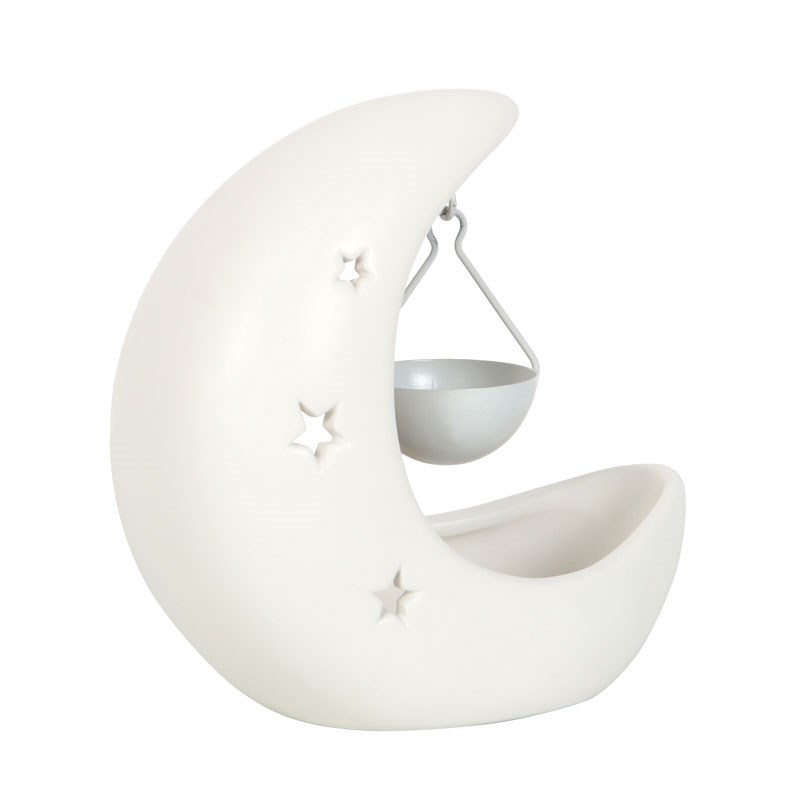 White Crescent Moon Hanging Oil Burner3