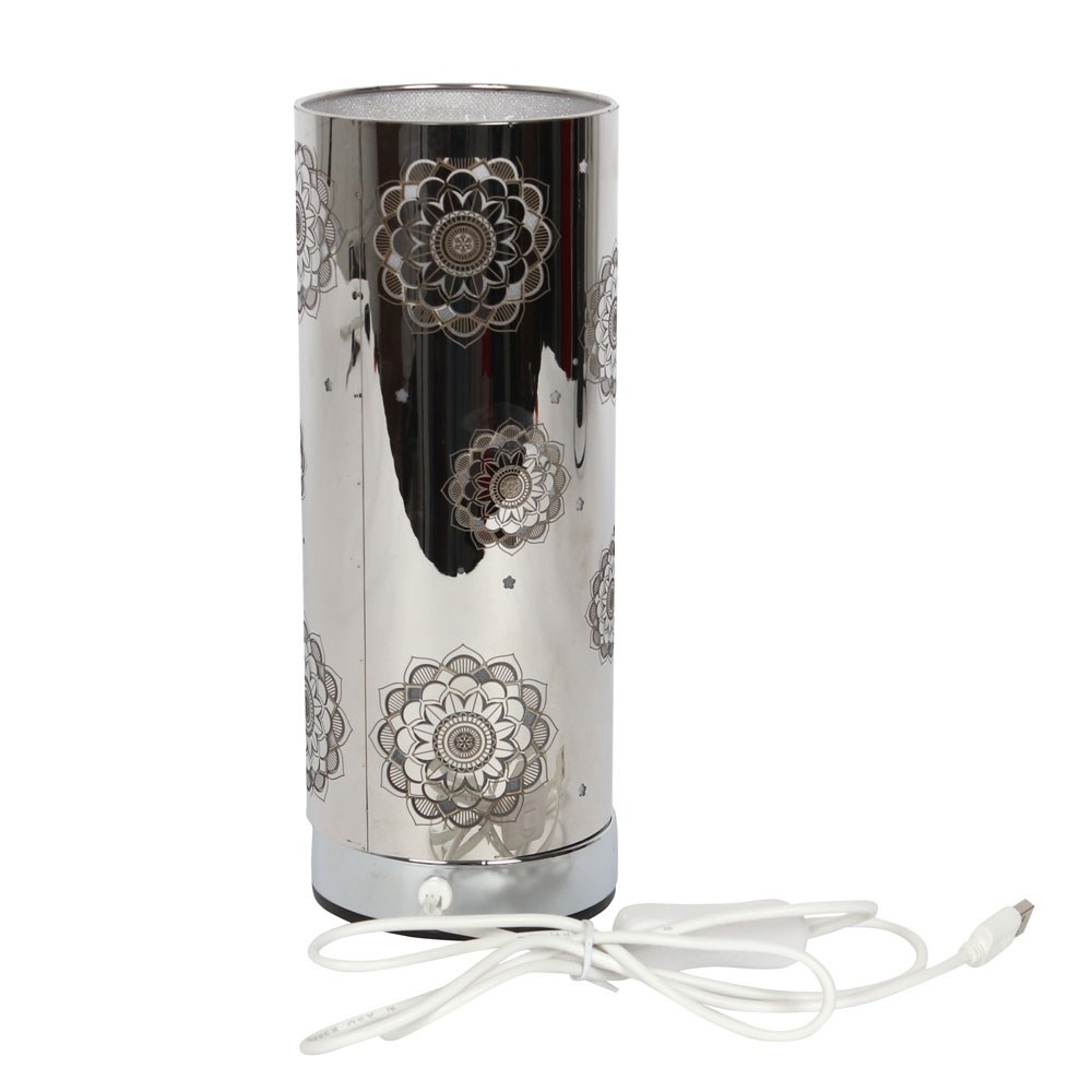 Silver Buddha Mandala Electric Aroma Lamp1