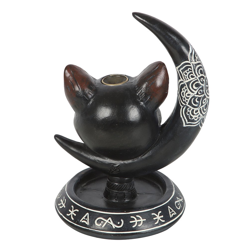 Black Cat Moon Backflow Incense Burner3