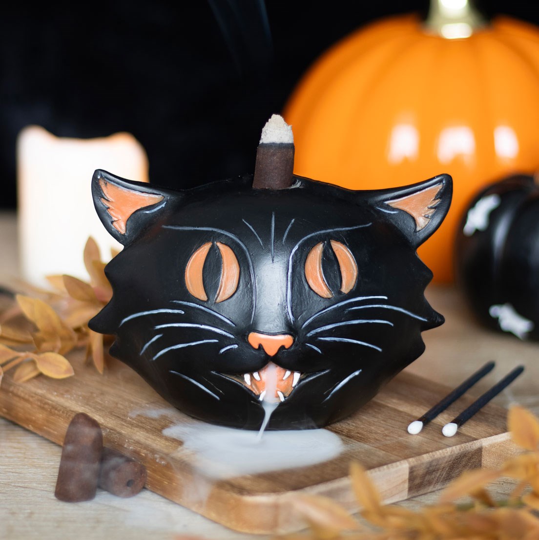 Black Cat Backflow Incense Burner5