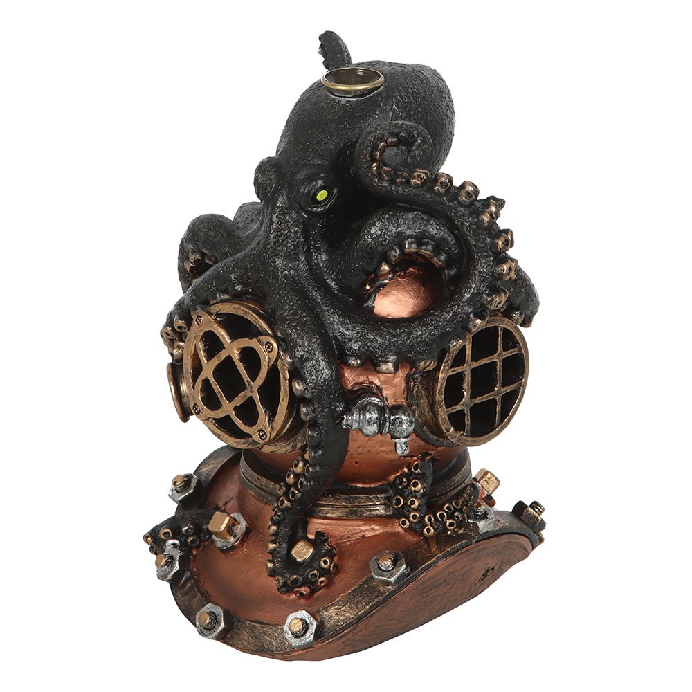 Kraken on Diver's Helmet Backflow Incense Burner2