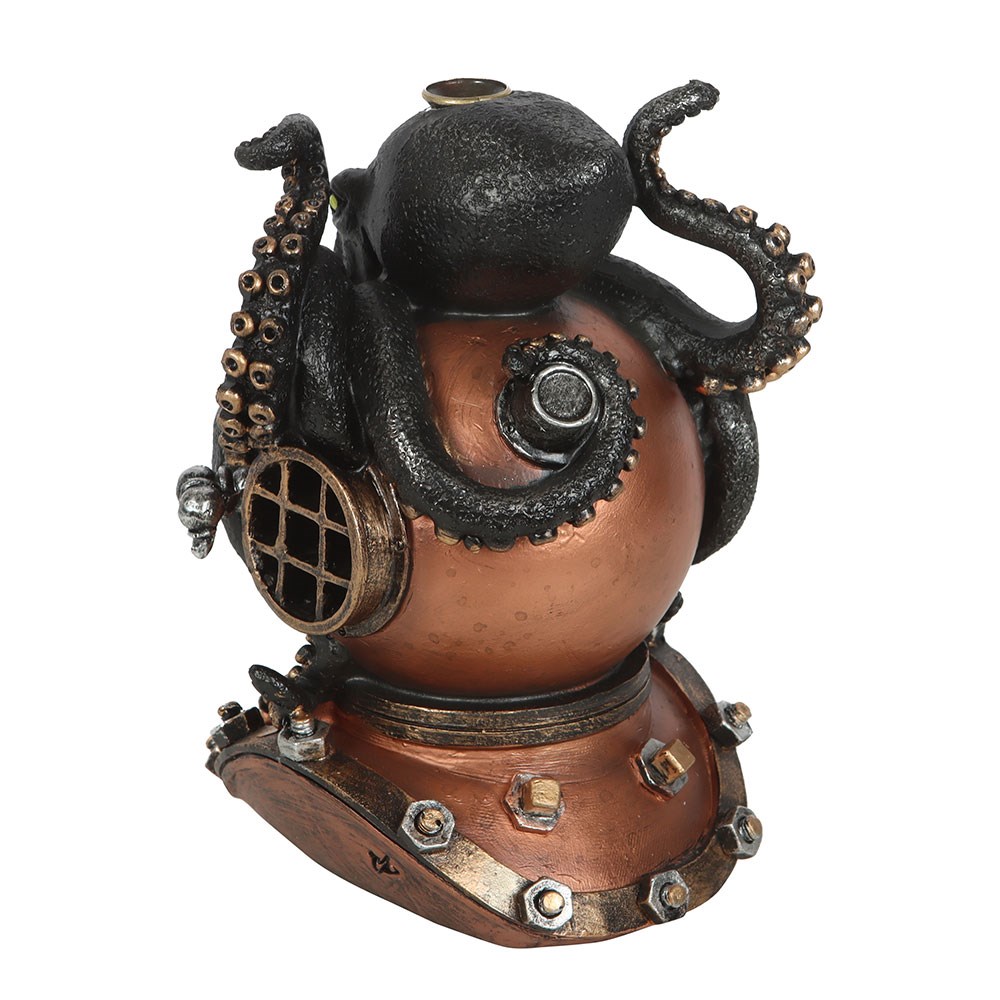 Kraken on Diver's Helmet Backflow Incense Burner3