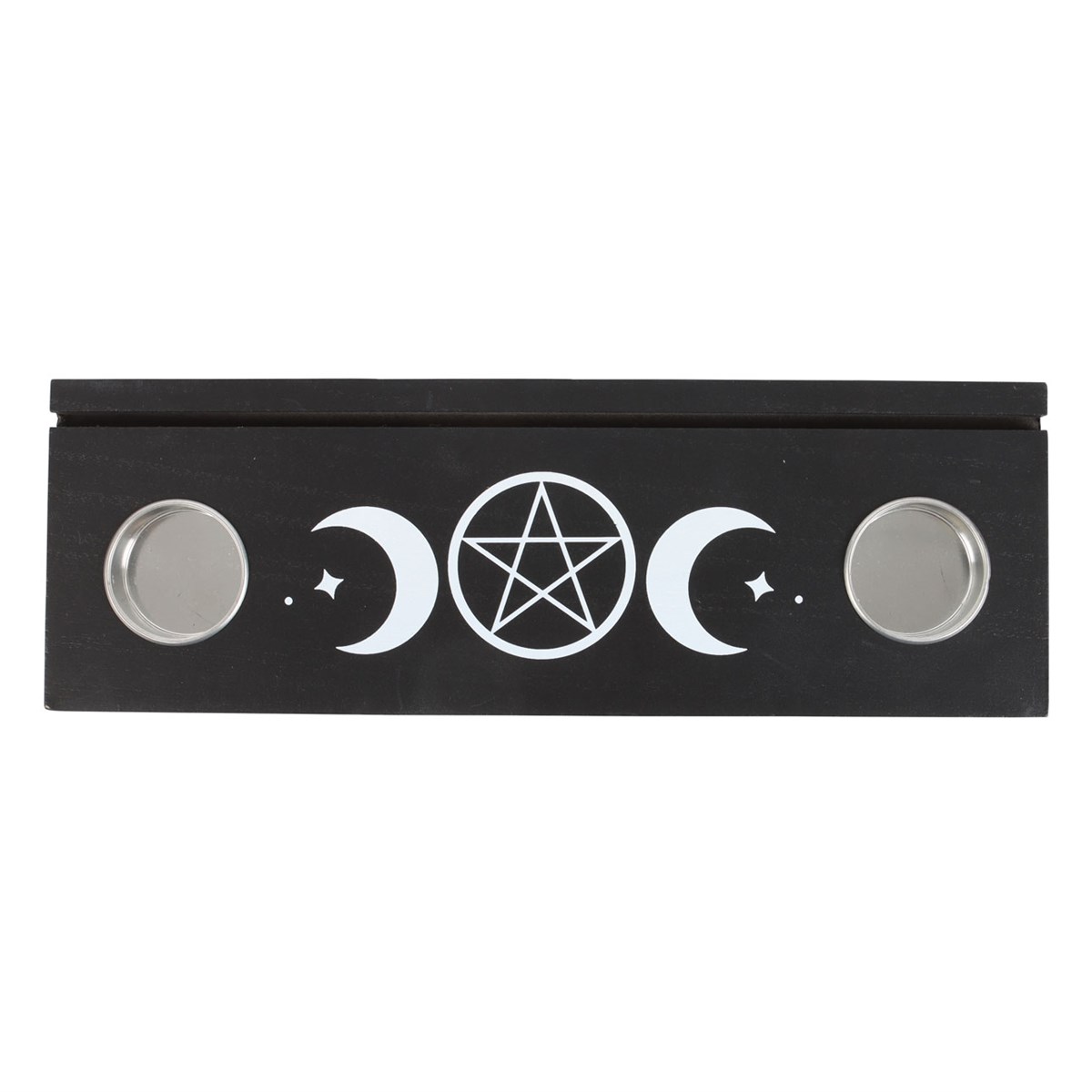 Black Triple Moon Tarot Card Stand Tealight Holder3