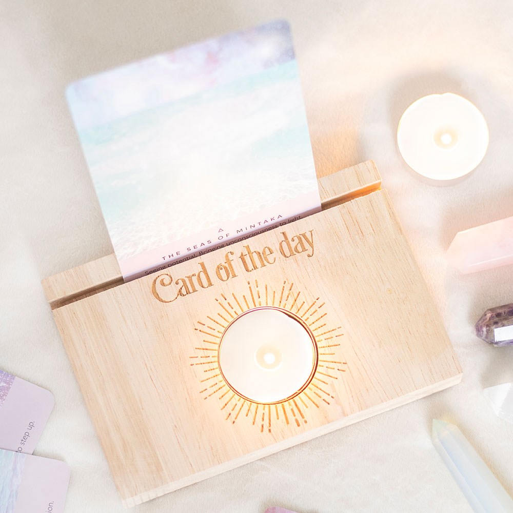 Natural Card Of The Day Tarot Card Stand Tealight Holder5