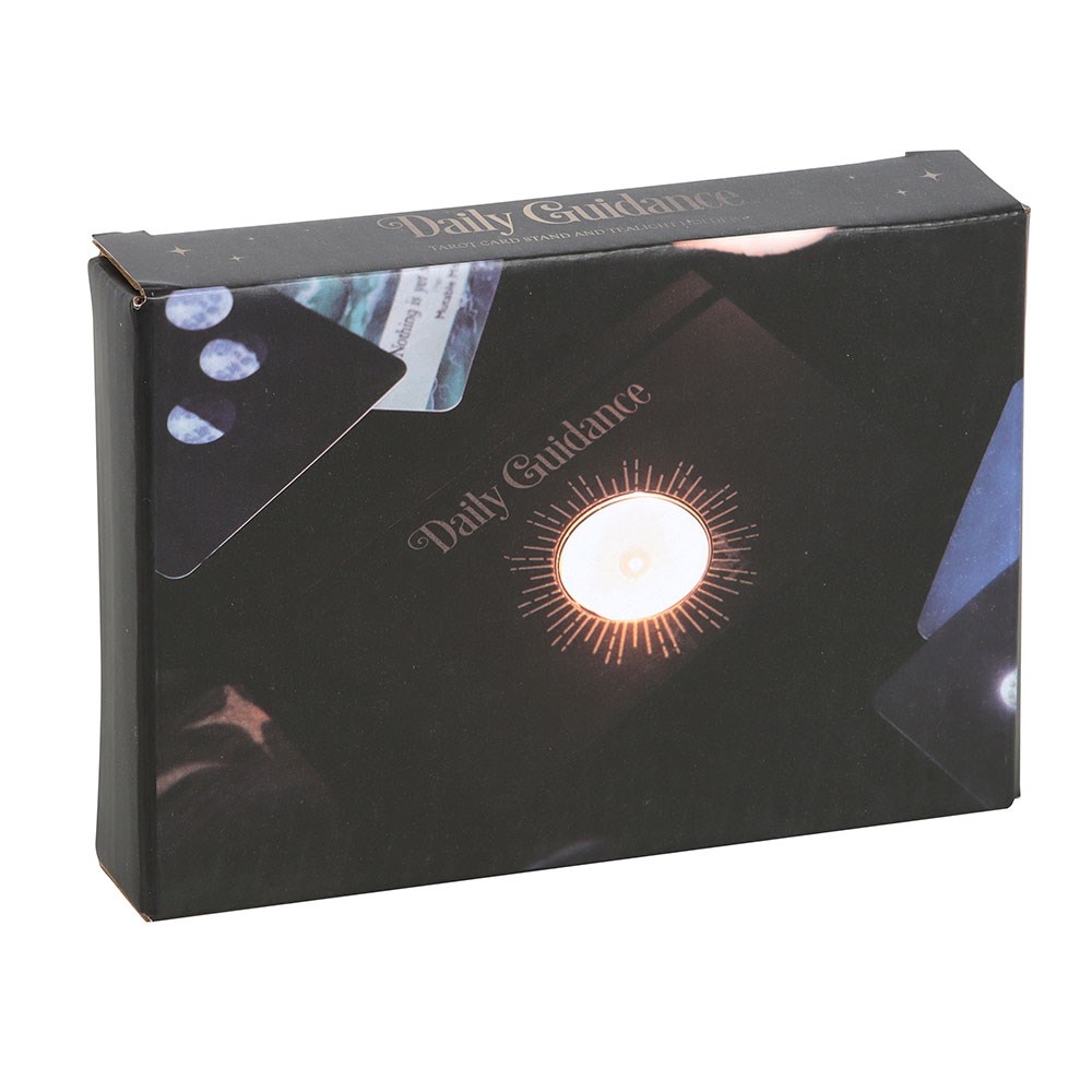 Black Daily Guidance Tarot Card Stand Tealight Holder4