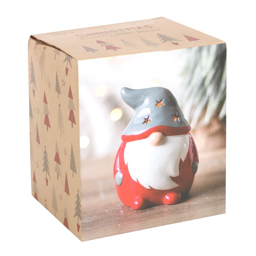 Red and Grey Gonk Tealight Holder4