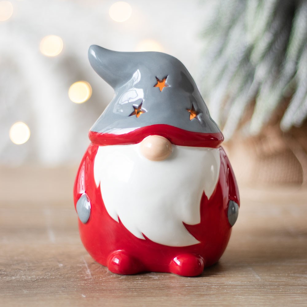 Red and Grey Gonk Tealight Holder6