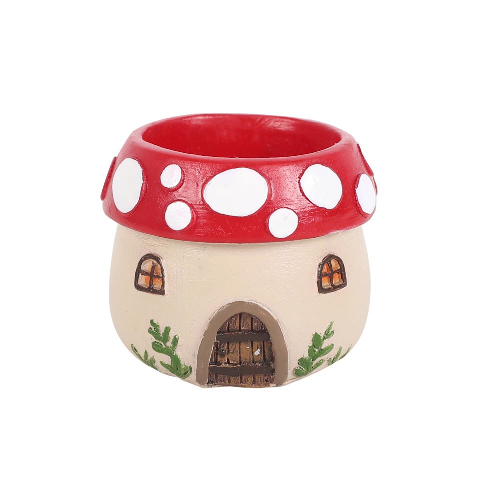 Mushroom House Resin Tealight Holder1