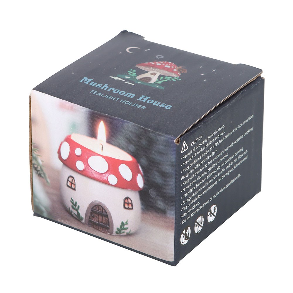 Mushroom House Resin Tealight Holder3