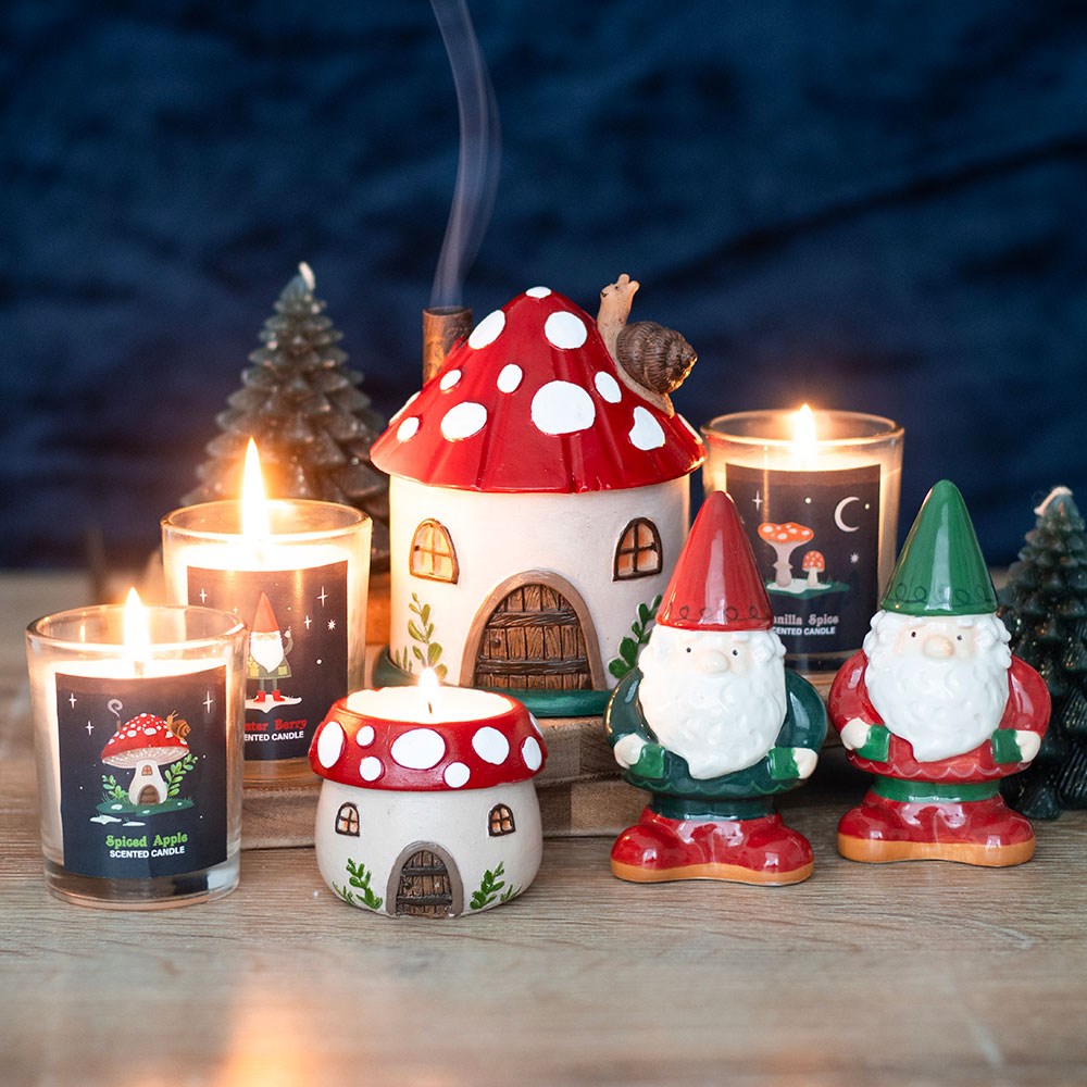 Mushroom House Resin Tealight Holder5
