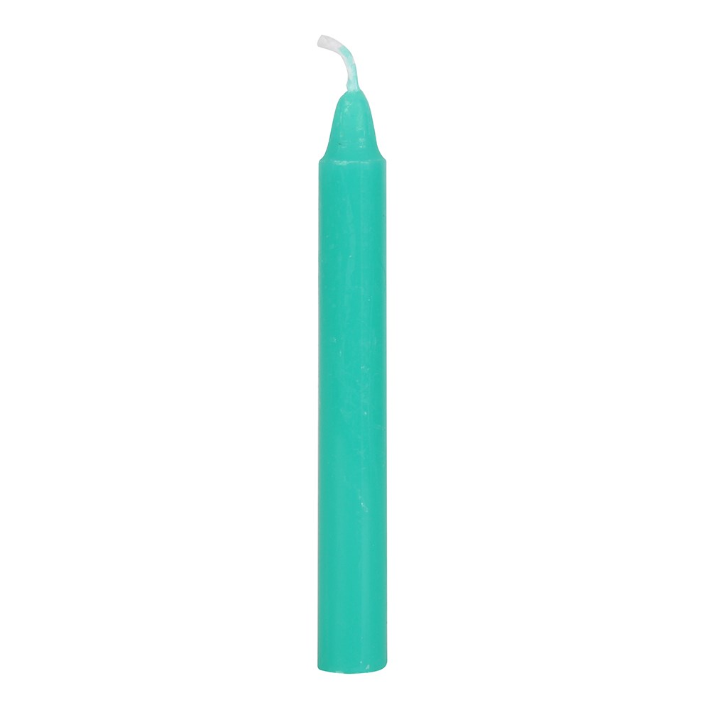 Set of 12 Green 'Luck' Spell Candles2