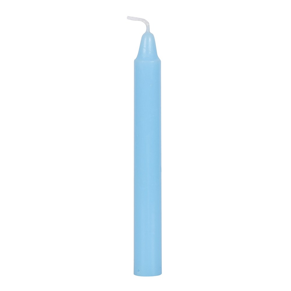 Set of 12 Light Blue 'Peace' Spell Candles2