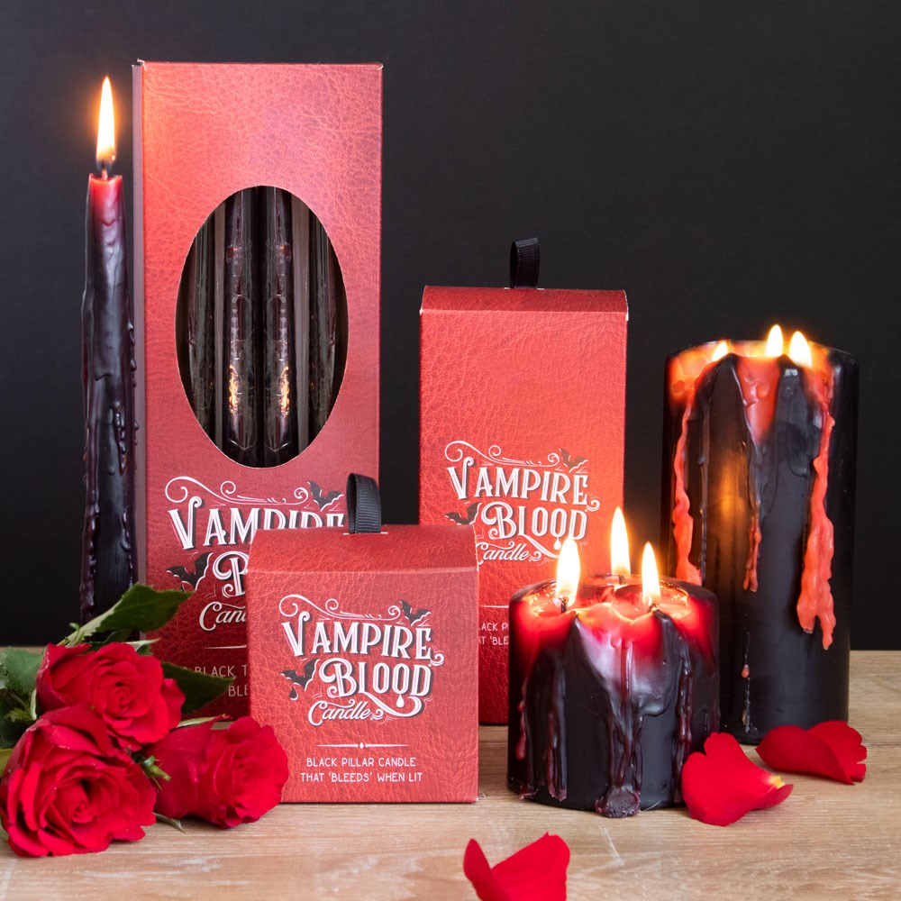 Small Vampire Blood Pillar Candle5