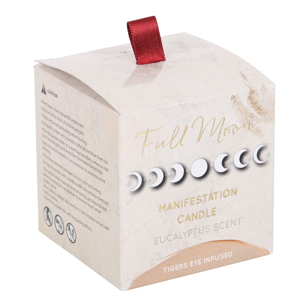 Full Moon Wild Eucalyptus Manifestation Candle with Tiger's Eye4