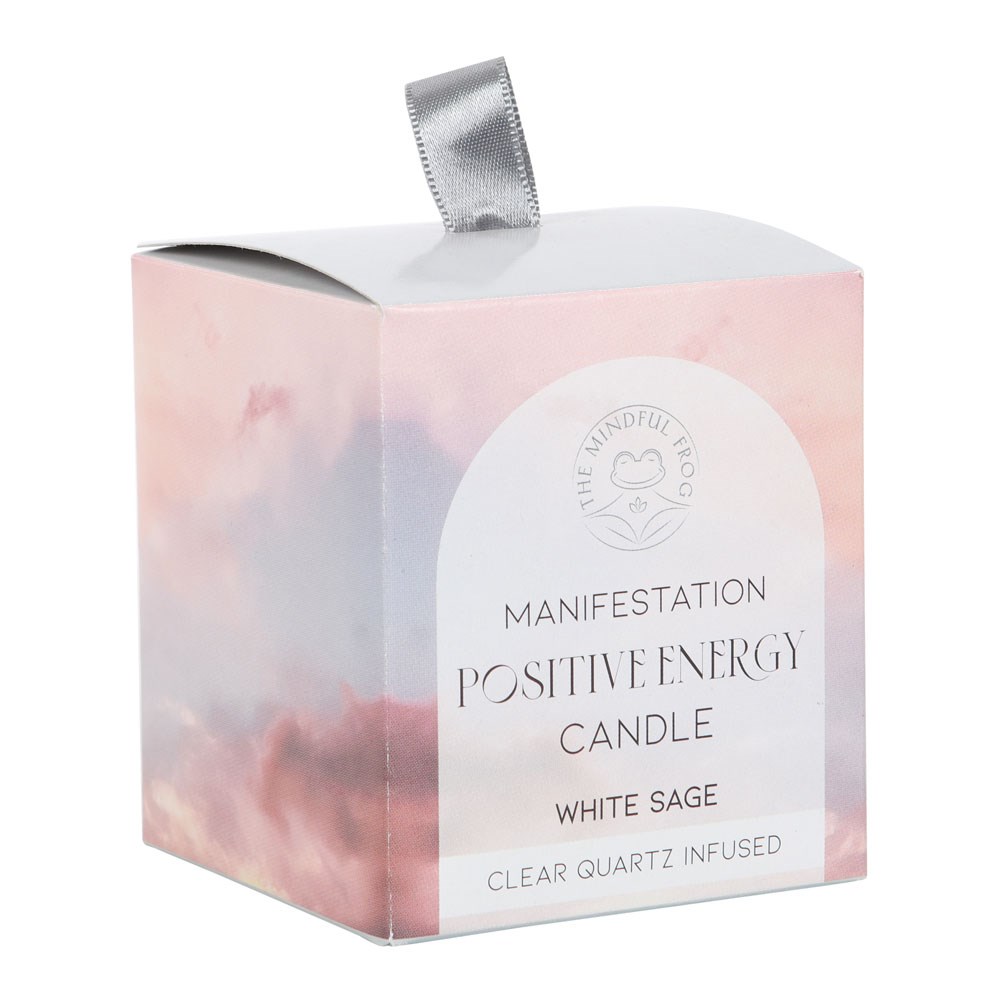 Positive Energy White Sage Crystal Chip Candle4